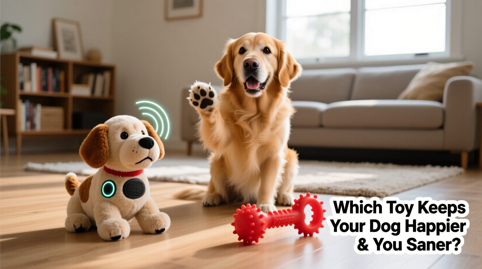 dog sound toy vs squeaky toy which one keeps them happier and you saner