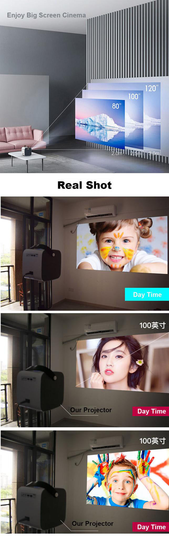 [Aliexpress Hot Mini 720p  Projector] Factory OEM ODM Cheap Price LCD LED Mini 720P Full HD Portable Home Theater Projector
