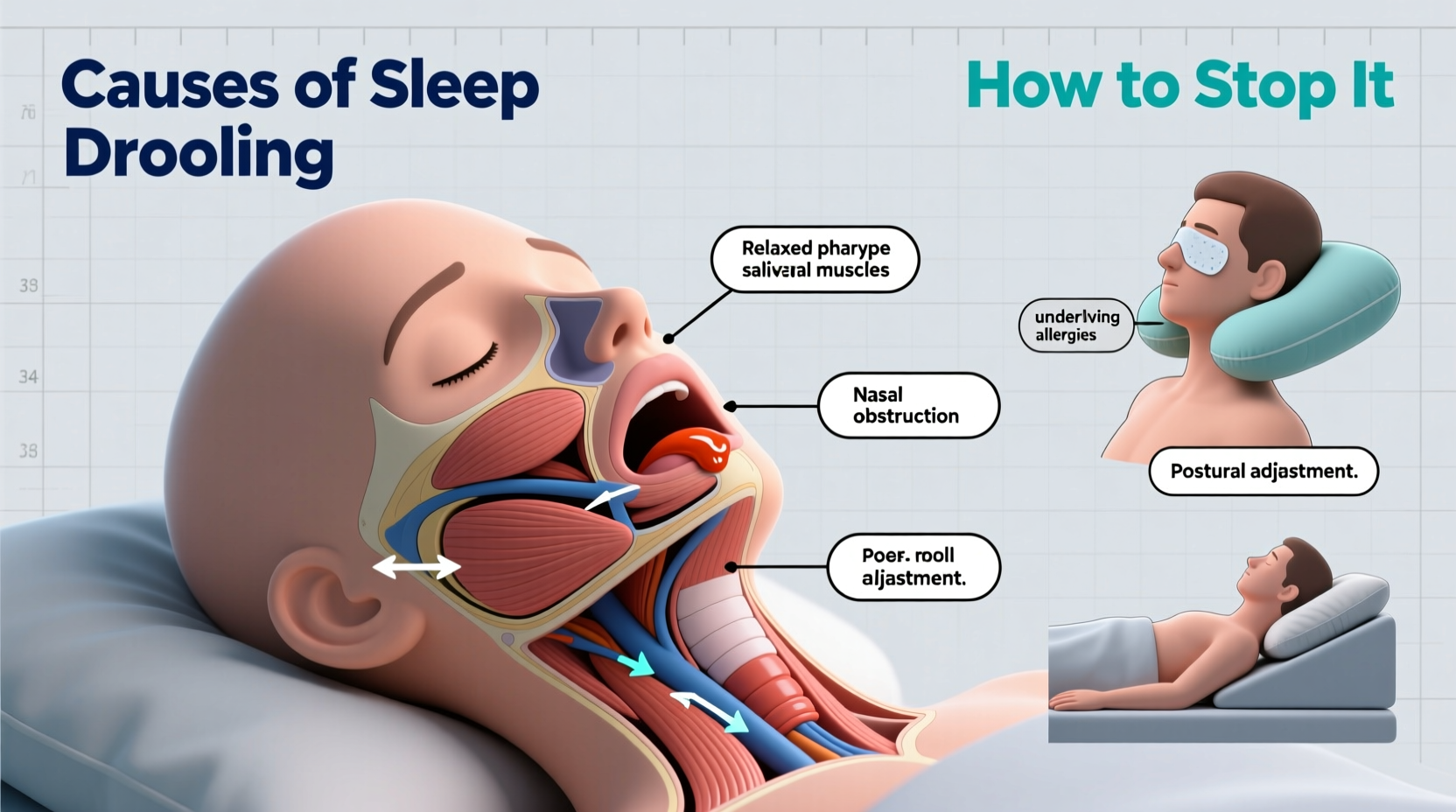 slobbering in your sleep causes and how to stop drooling