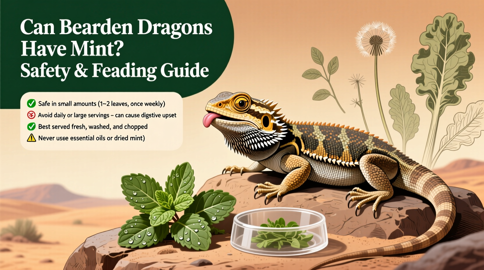 can bearded dragons have mint