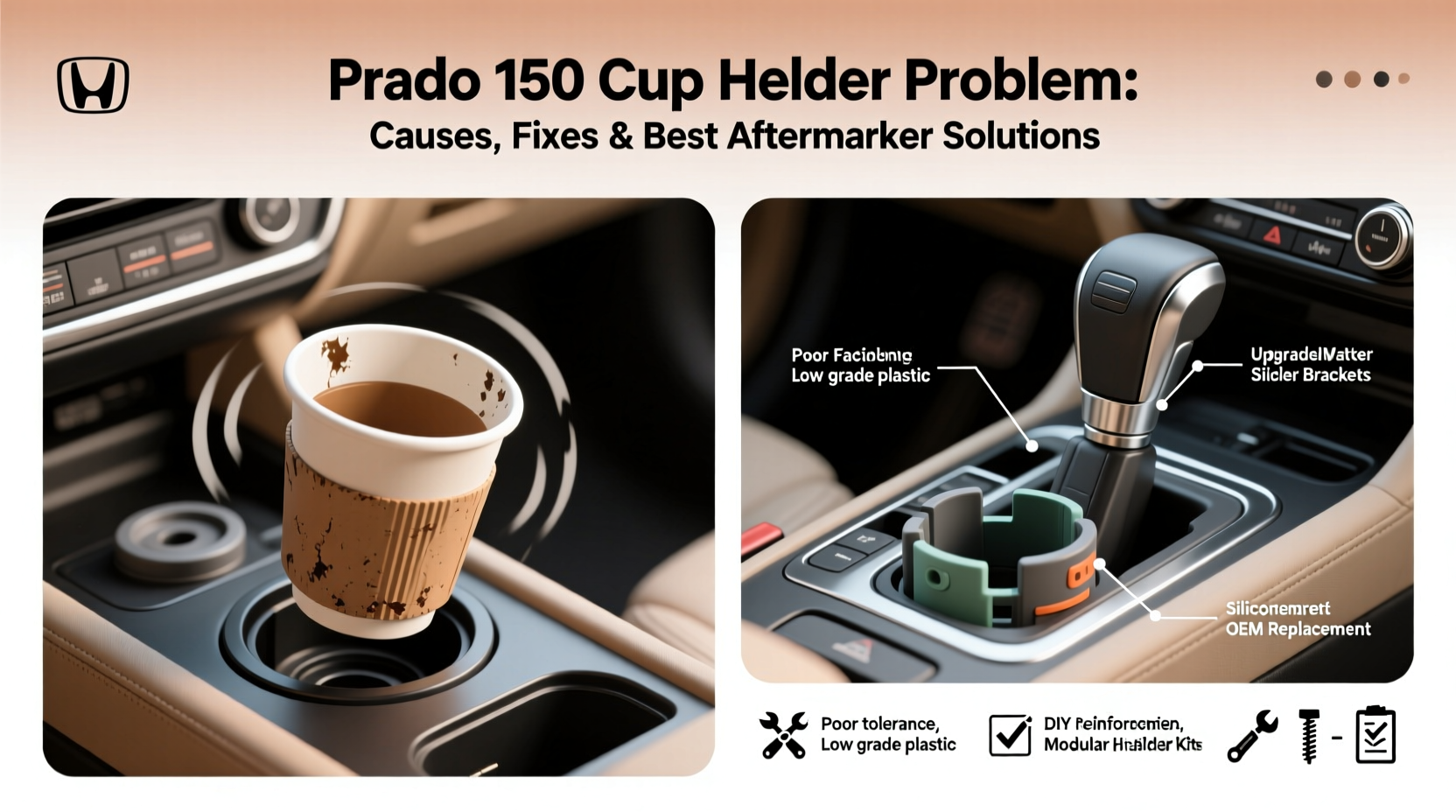prado 150 cup holder problem