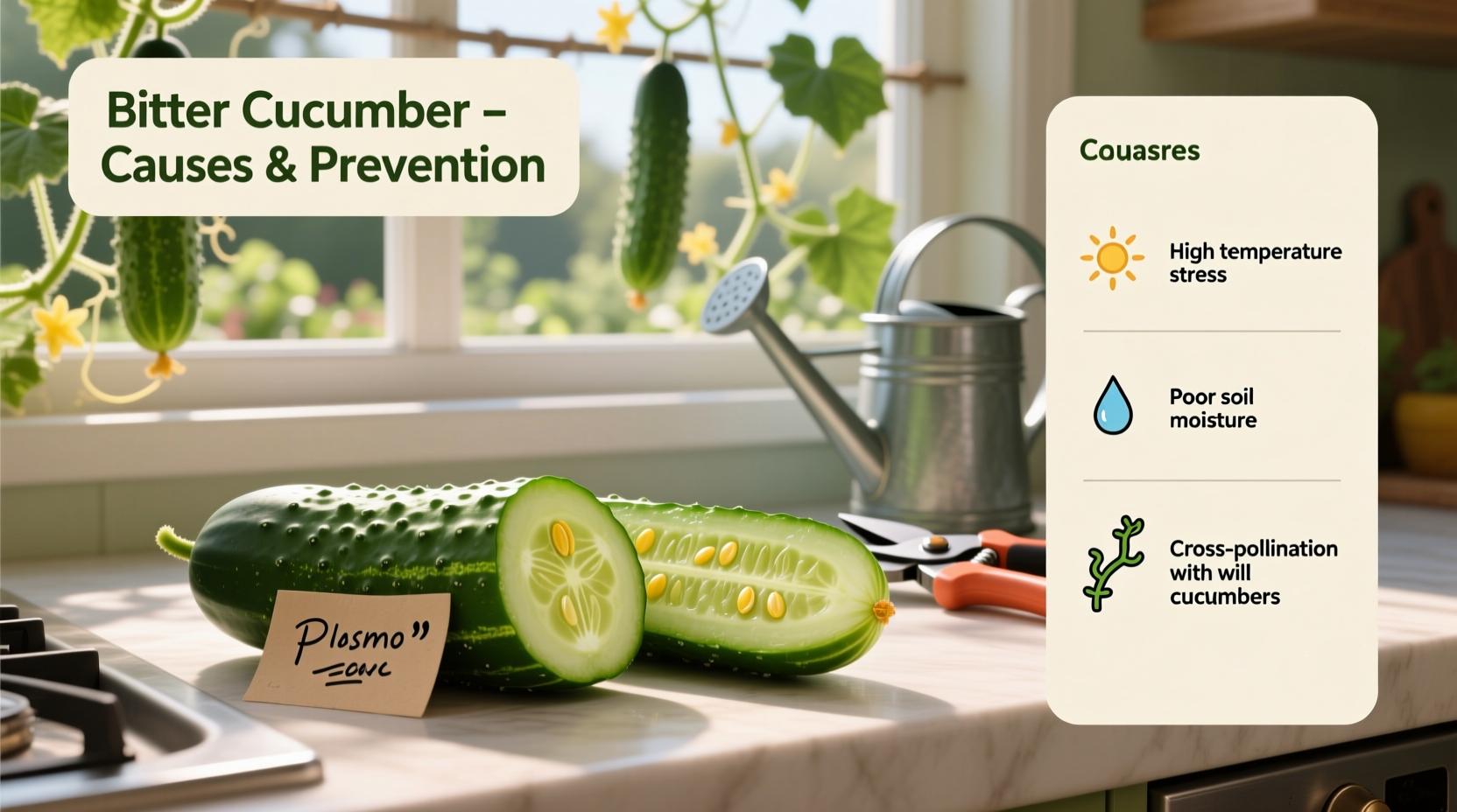 bitter homegrown cucumbers causes and how to prevent them