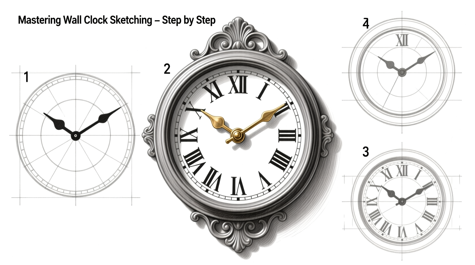 mastering how to draw a wall clock step by step techniques for a perfect sketch