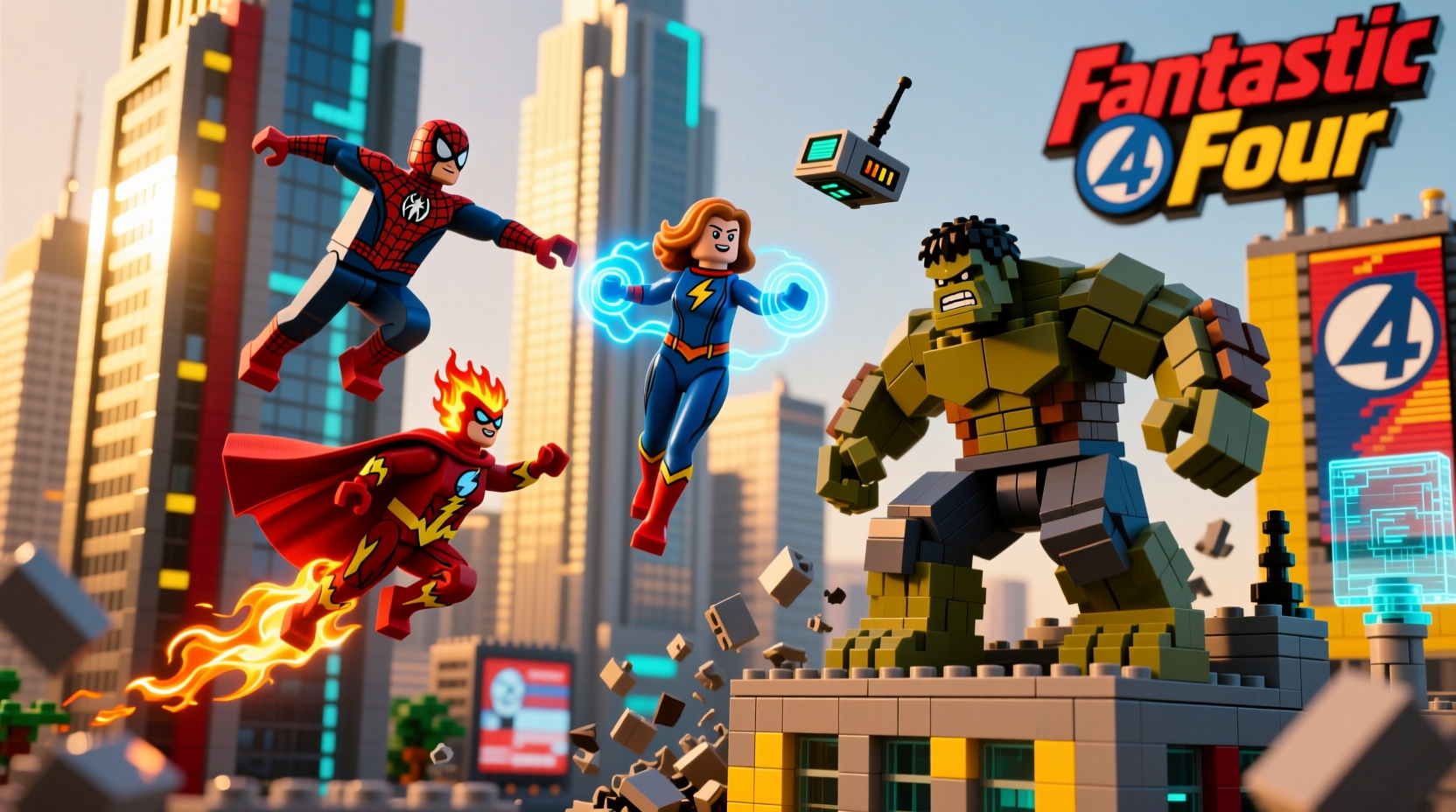 step by step guide to creating a stunning fantastic four building block diorama