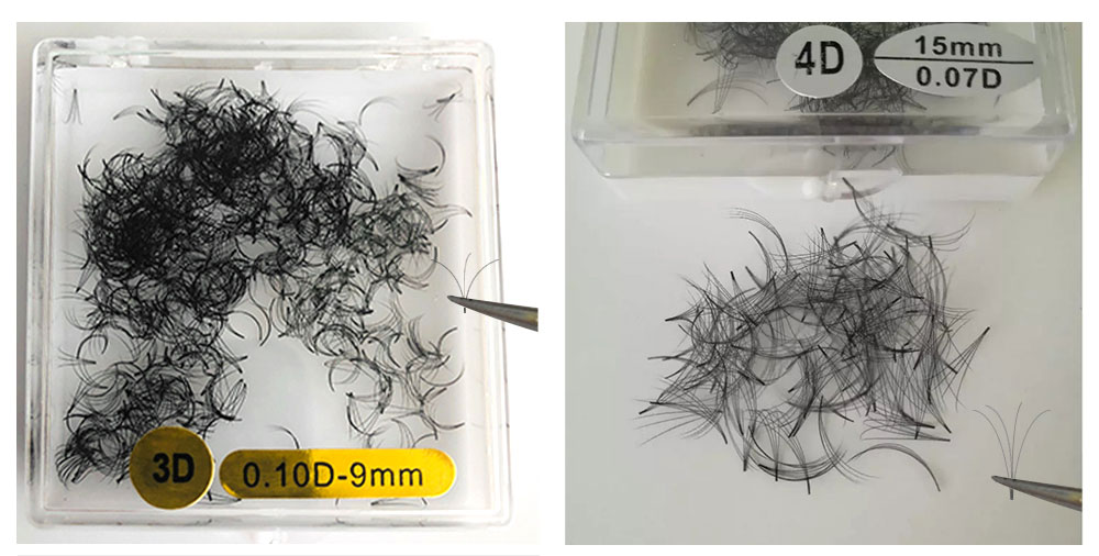 Eyelash Extension Loose Premade Fans Sharp Long Stem Promade Loose Volume 3D 5D 6D 10D 14D Loose Fans