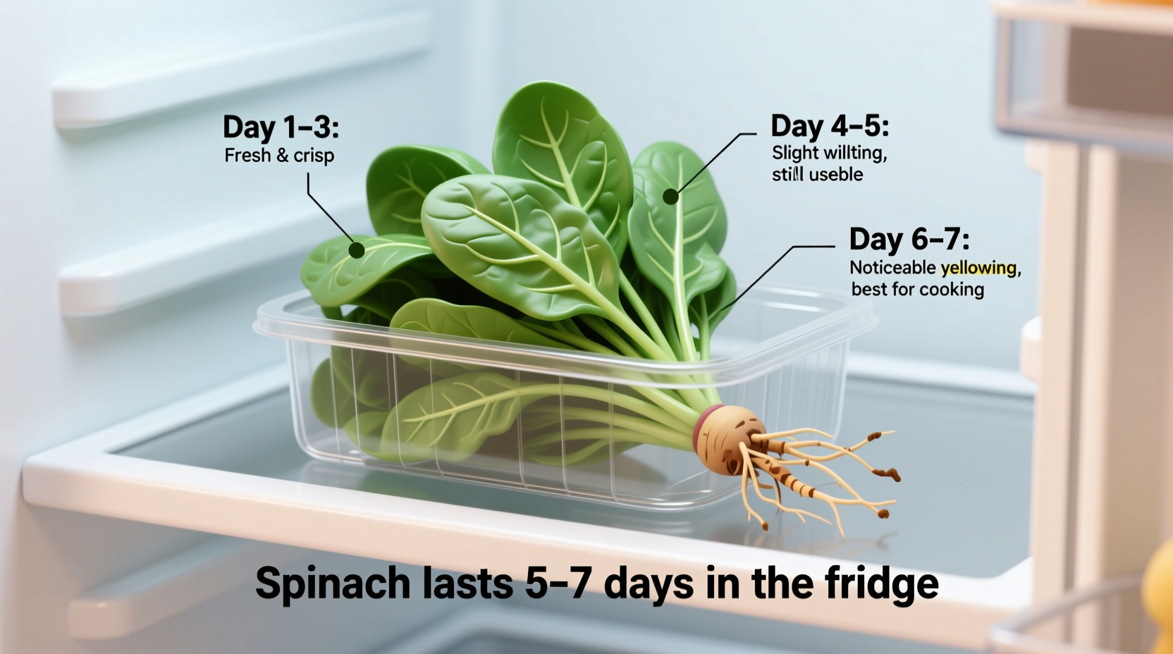 Spinach Refrigerator Lifespan: 5-7 Days When Stored Properly
