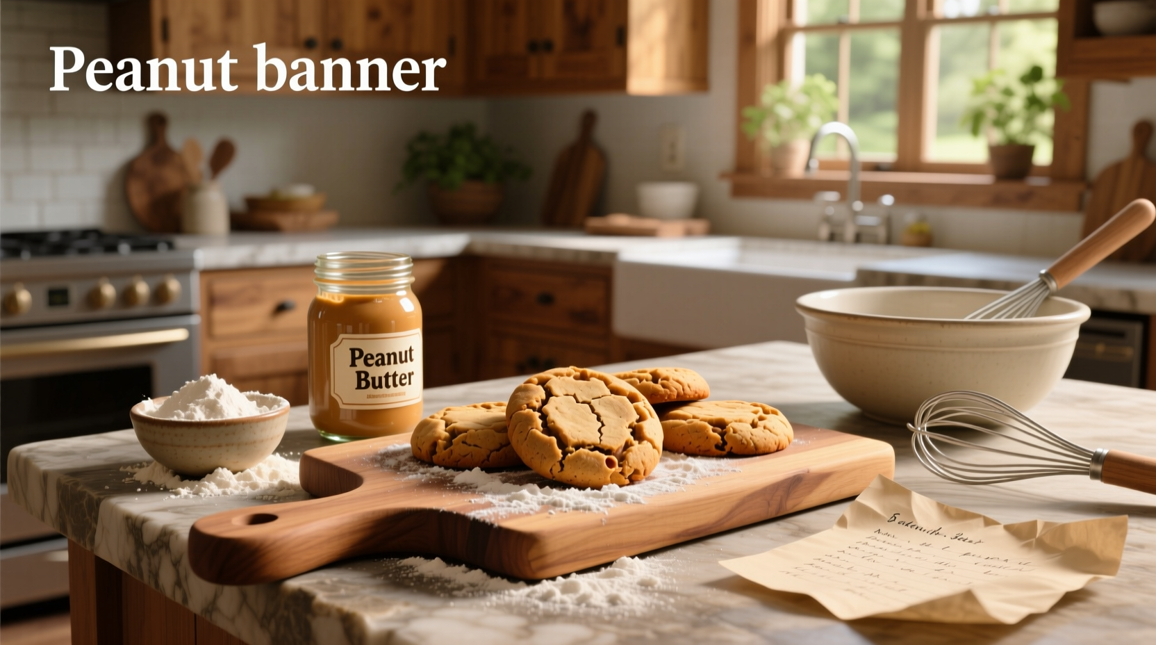 5 ingredient peanut butter cookies with flour