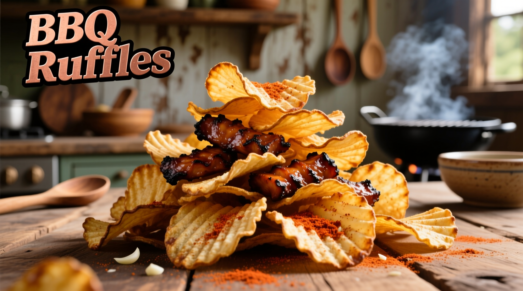 bbq ruffles potato chips