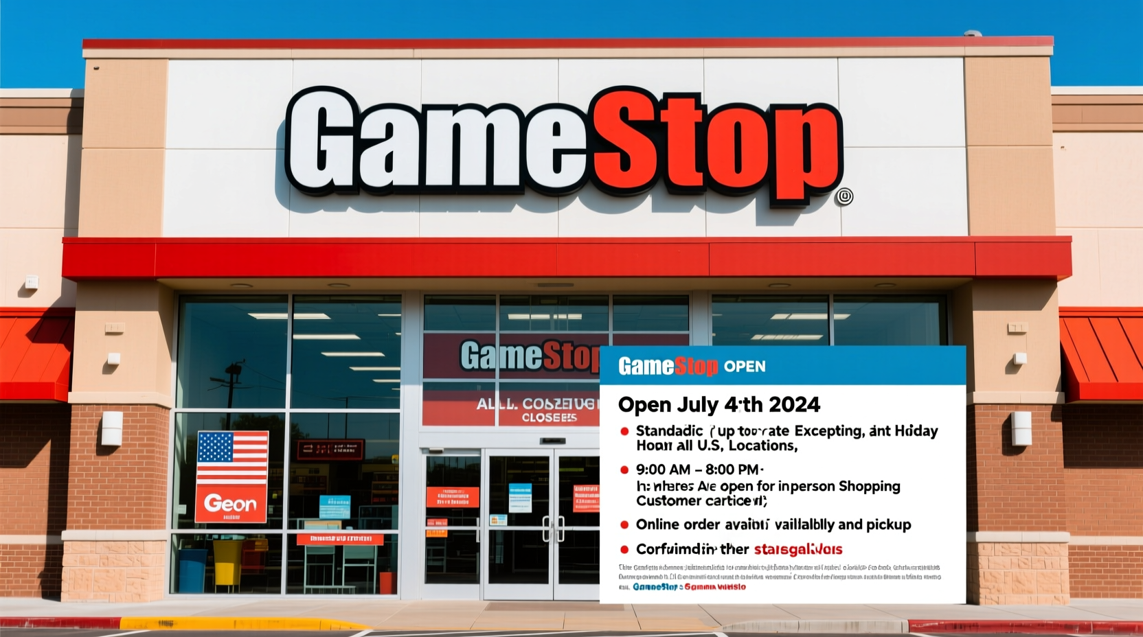 is gamestop open on 4th of july