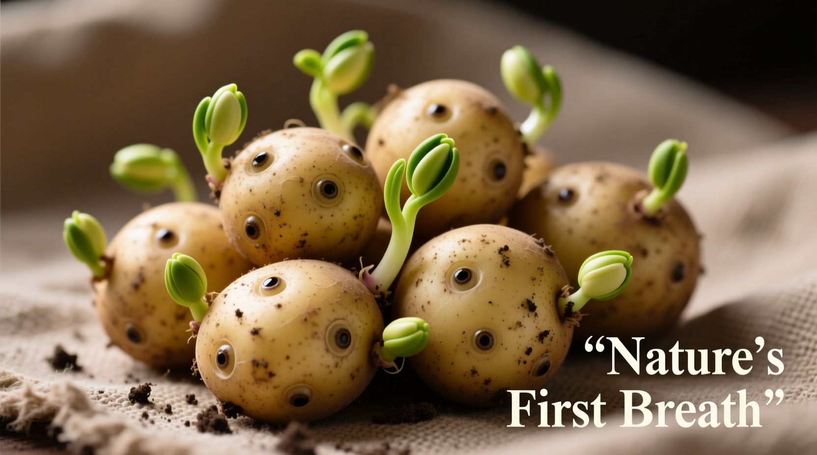 Healthy sprouted seed potatoes showing multiple eyes
