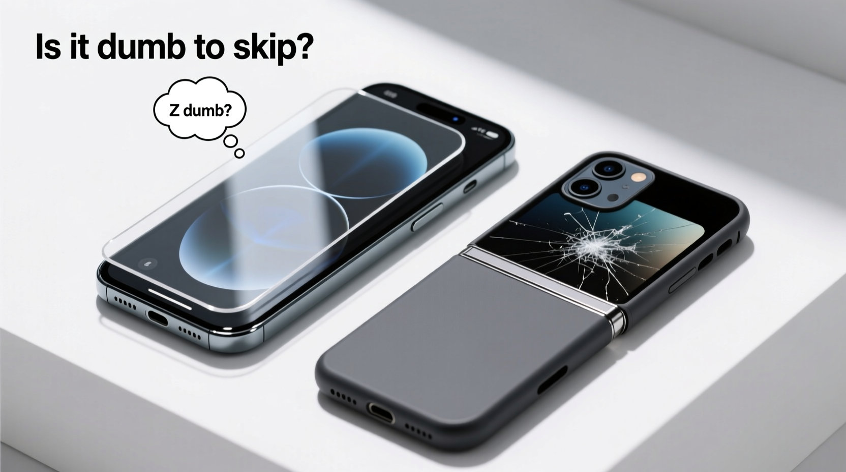 z flip case is it dumb to skip the screen protector