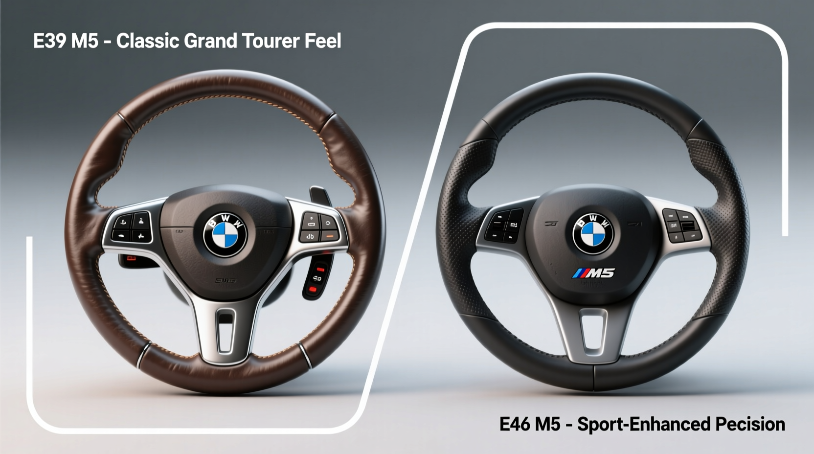 e39 vs e46 m5 steering comparison