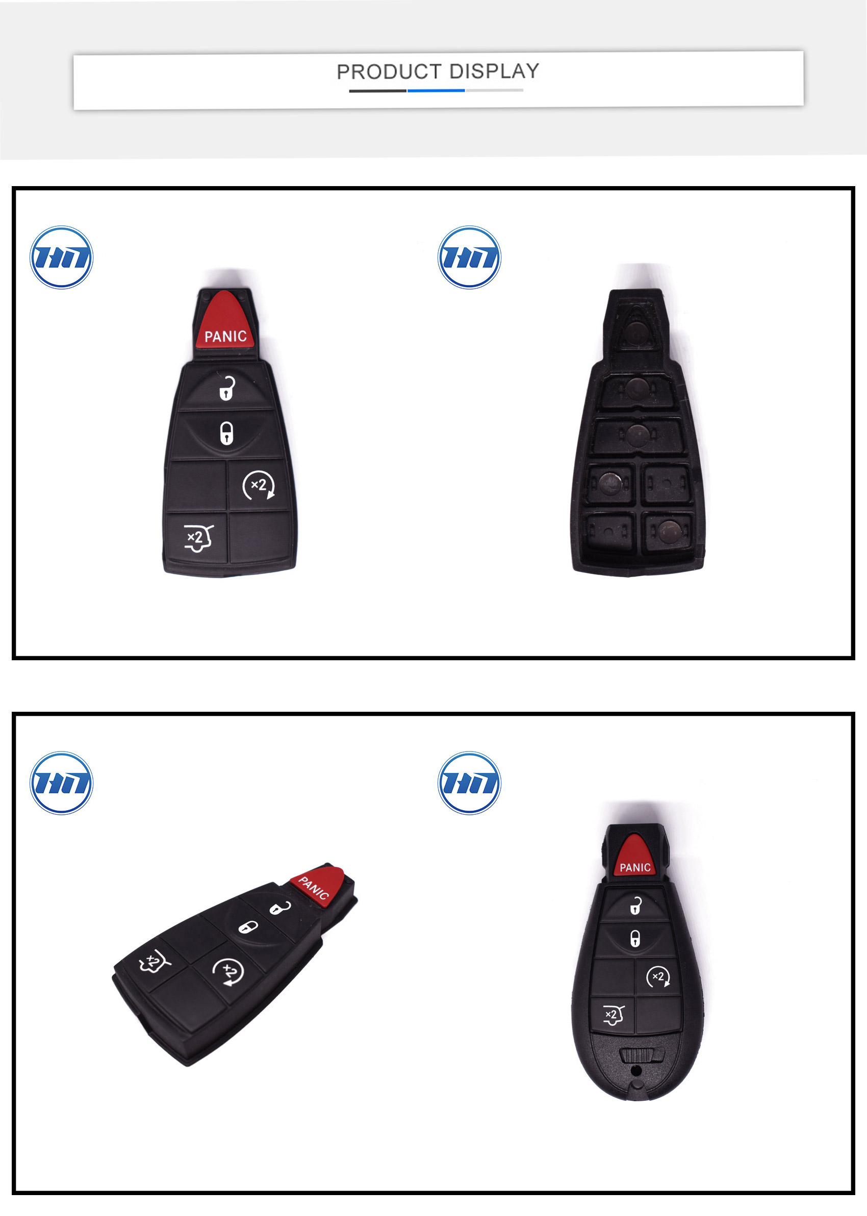 4+1buttons Keyless Smart Remote Silicon Push Pad for Dodge Jeep Smart Key Rubber Press Replacement Pad Protect Remote