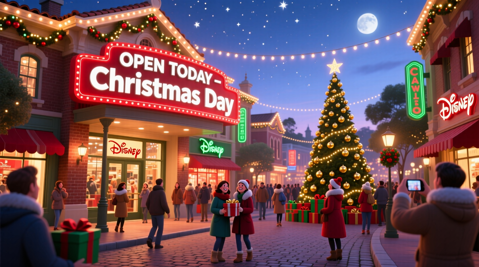 is downtown disney open on christmas