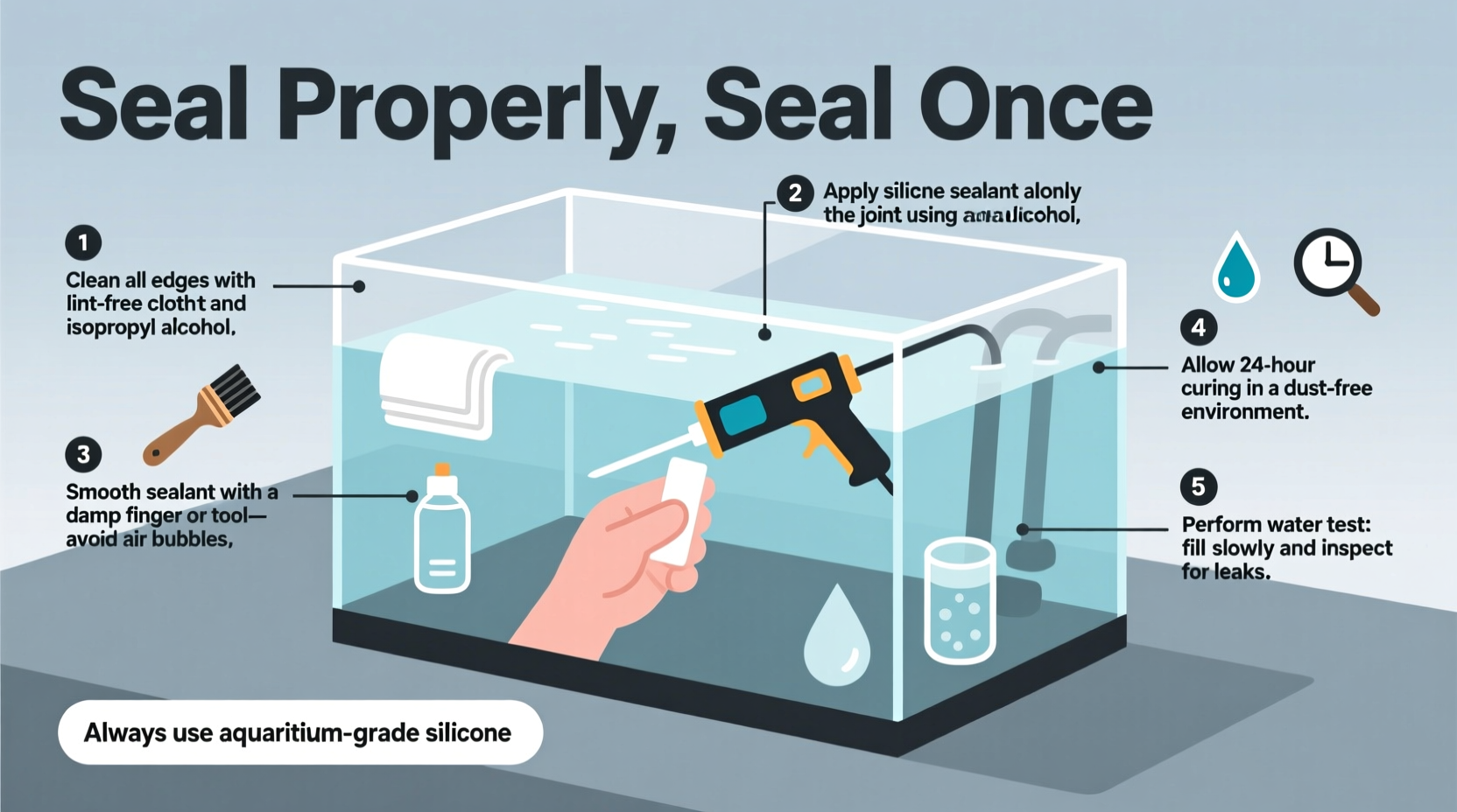 essential guide how to seal your aquarium for a leak proof and long lasting setup