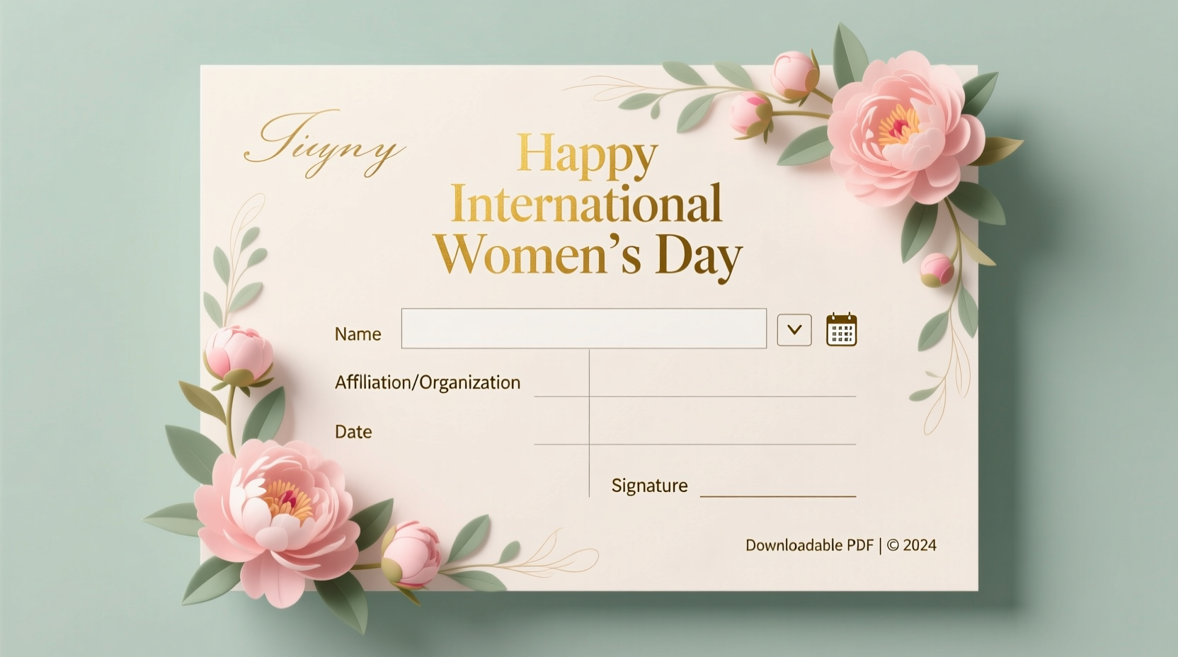womens day sign in sheet pdf
