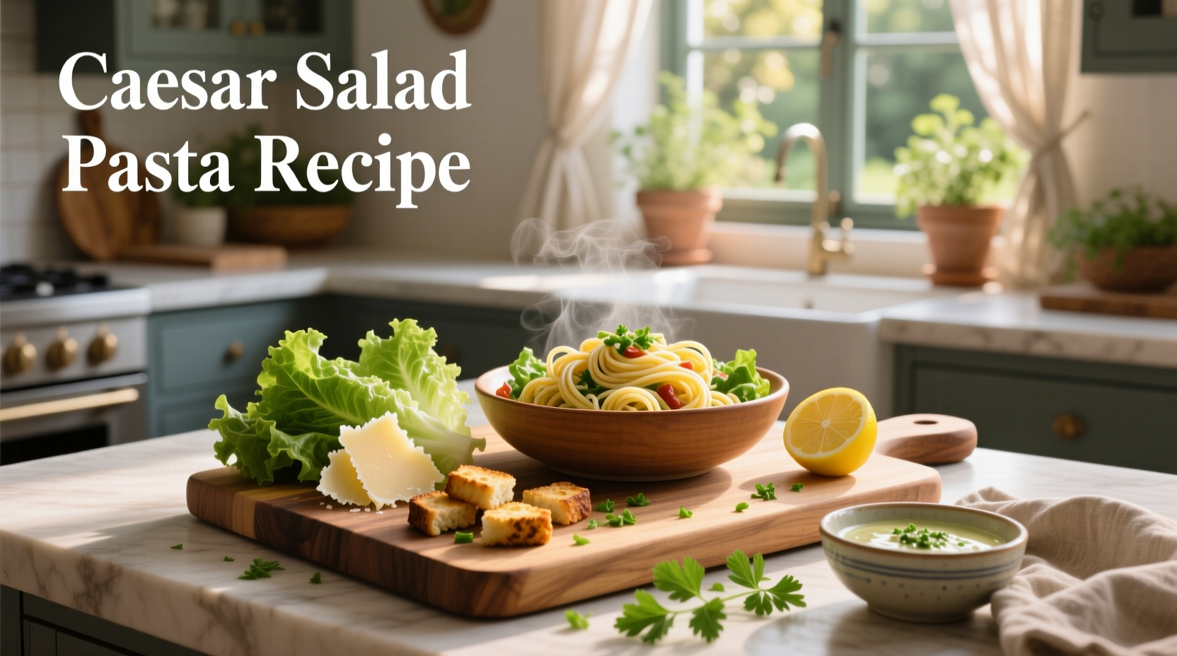 View of How to Make Caesar Salad Pasta: A Complete Recipe Guide