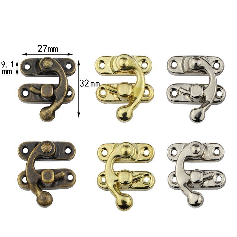 2 Sets Antique Hook Hasp Latch Right Toggle Hasps Hook Small
