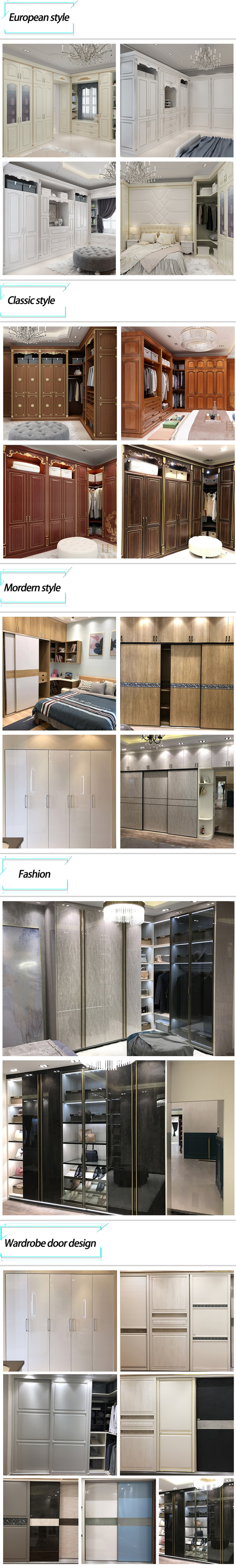 Wholesale custom modern bedroom furniture with sliding door