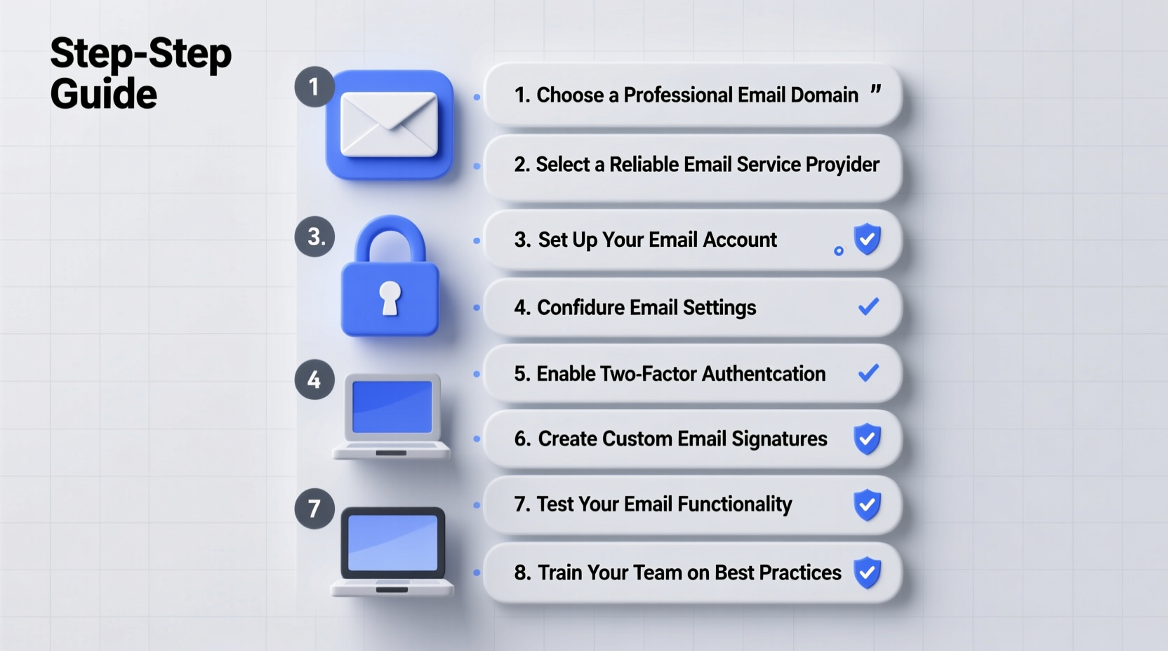 step by step guide to setting up a professional company email for your business