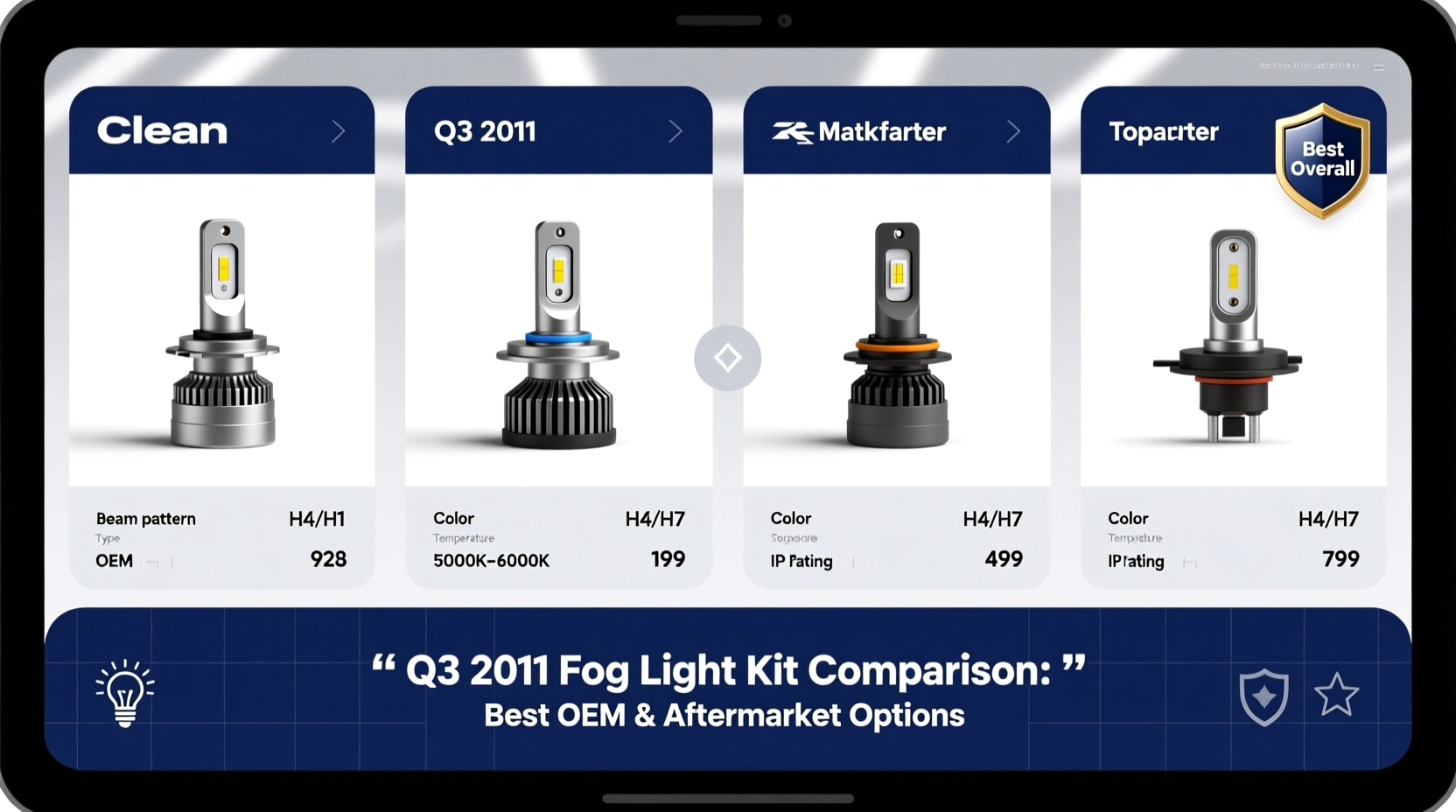 q7 2011 fog light kit comparison