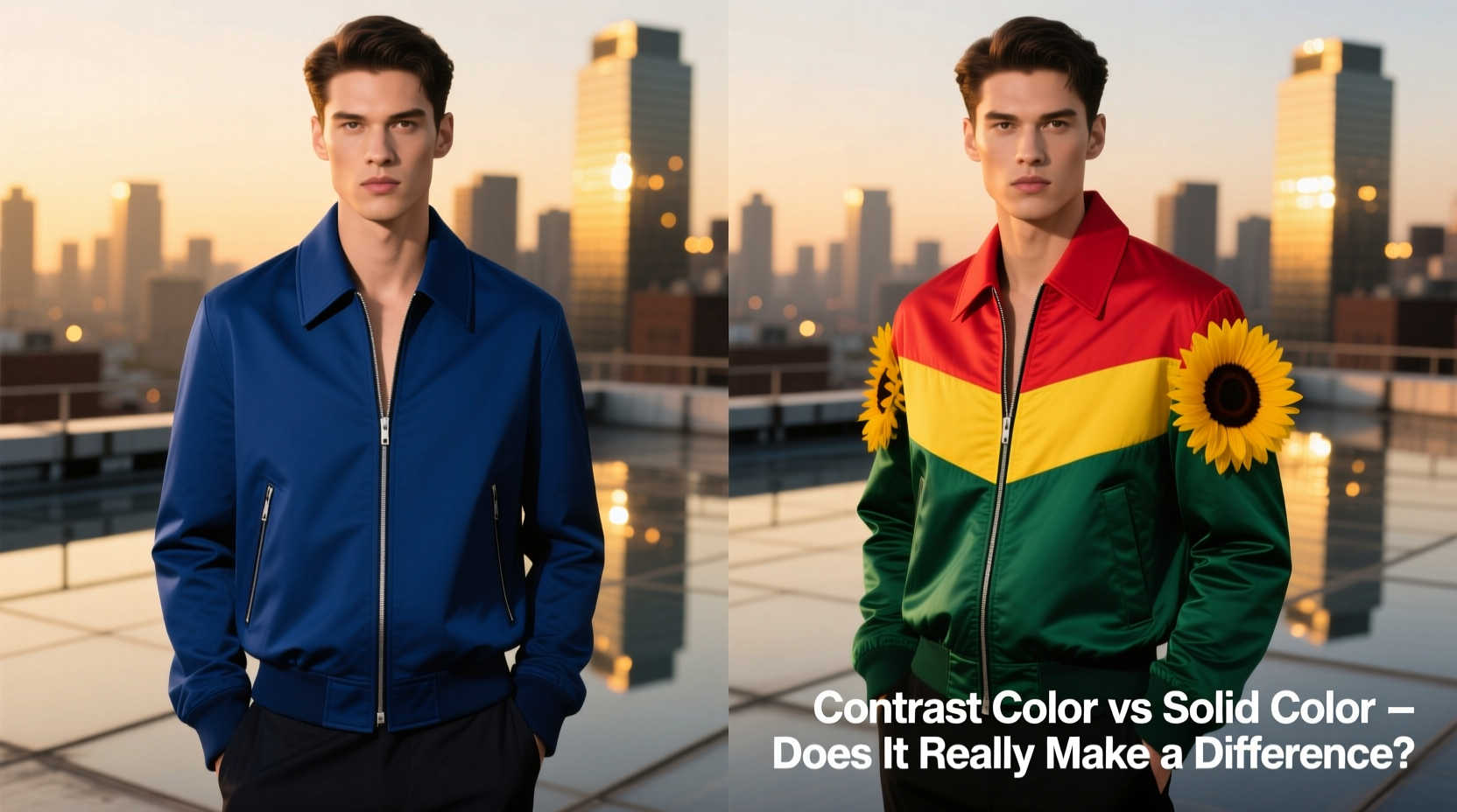 contrast color vs solid color jackets does it really make a difference to your style