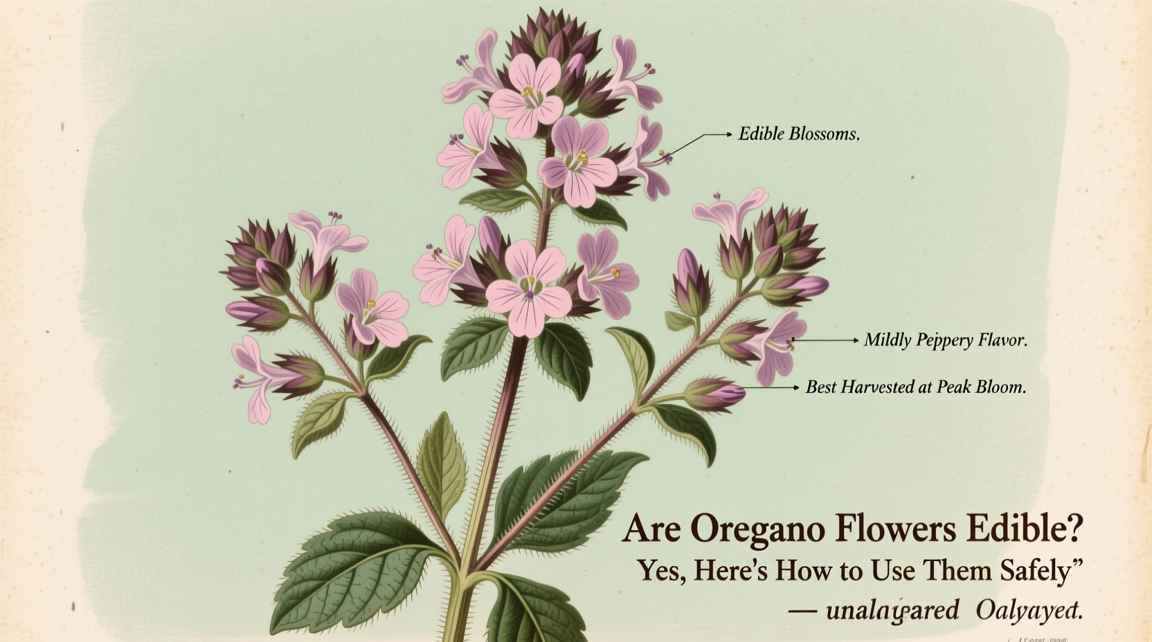are oregano flowers edible