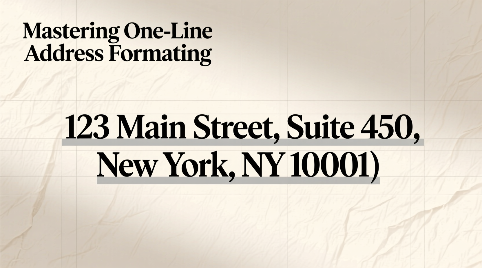 mastering one line address formatting tips for clear and professional writing
