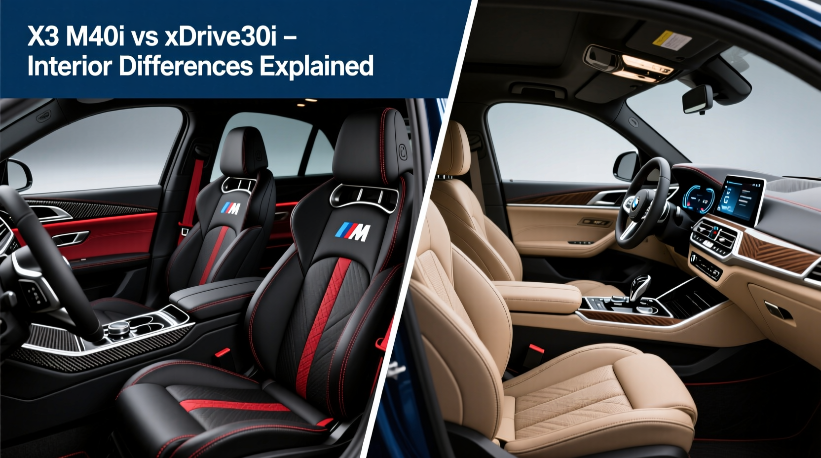 X3 M40i vs xDrive30i Interior: Key Differences Explained