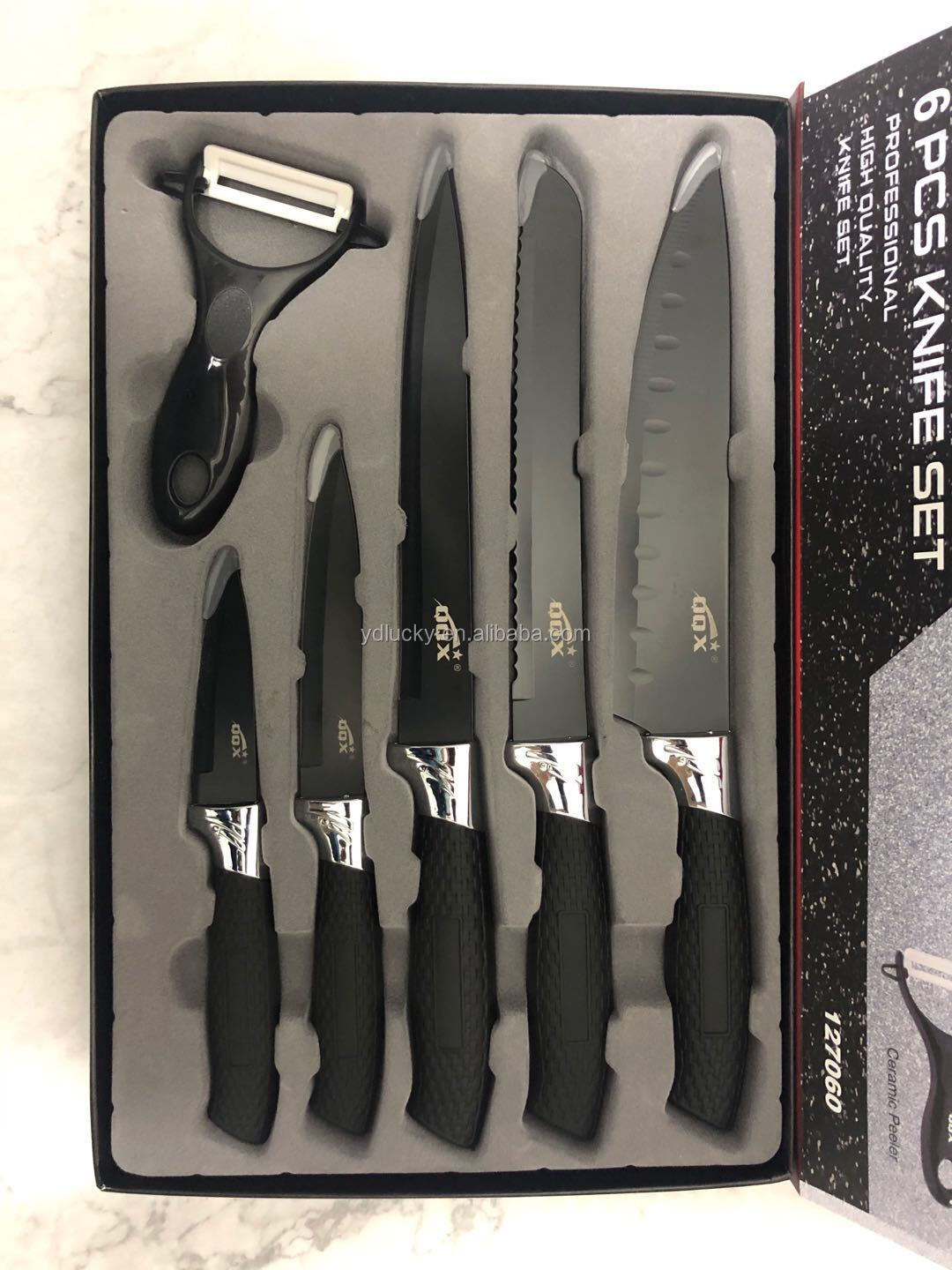 King of Kitchen 6pcs Stainless Steel Knife Set - Eco-Friendly