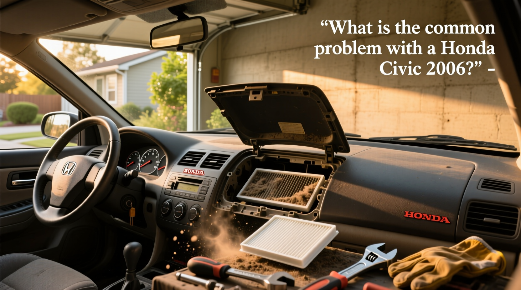 2006 civic cabin air filter fix weak ac bad smells