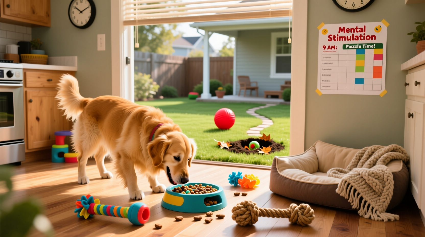 creative and practical tips to keep your dog busy and mentally stimulated all day