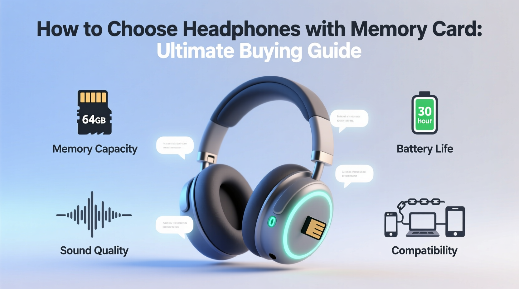 headphones with memory card