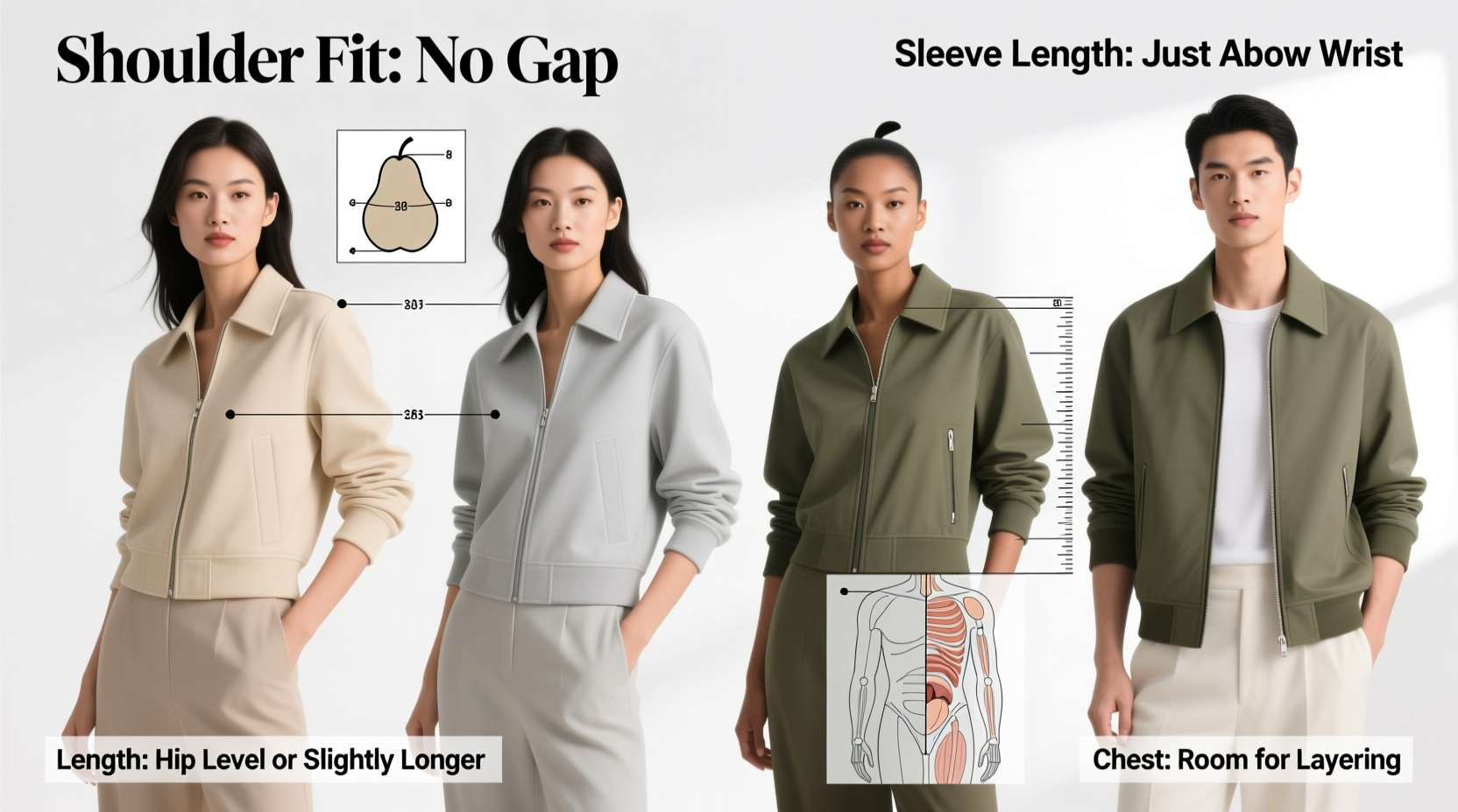 how to find the perfect spring jacket size a practical fit guide for every body type