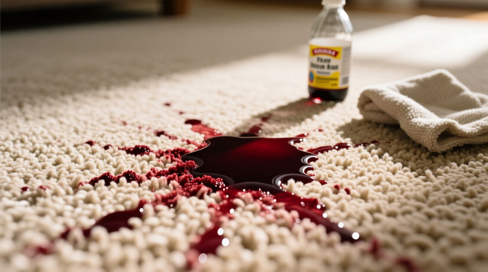 how to get red wine out of carpet