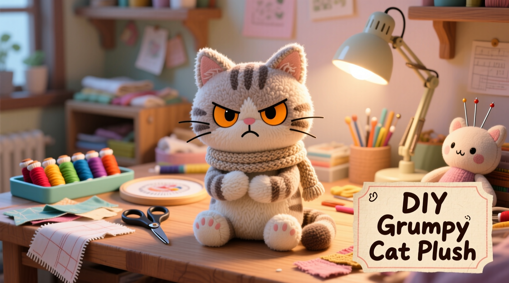 creative guide crafting your own unique grumpy cat plush toy at home