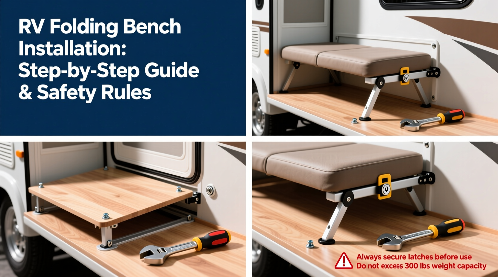 rv folding bench installation
