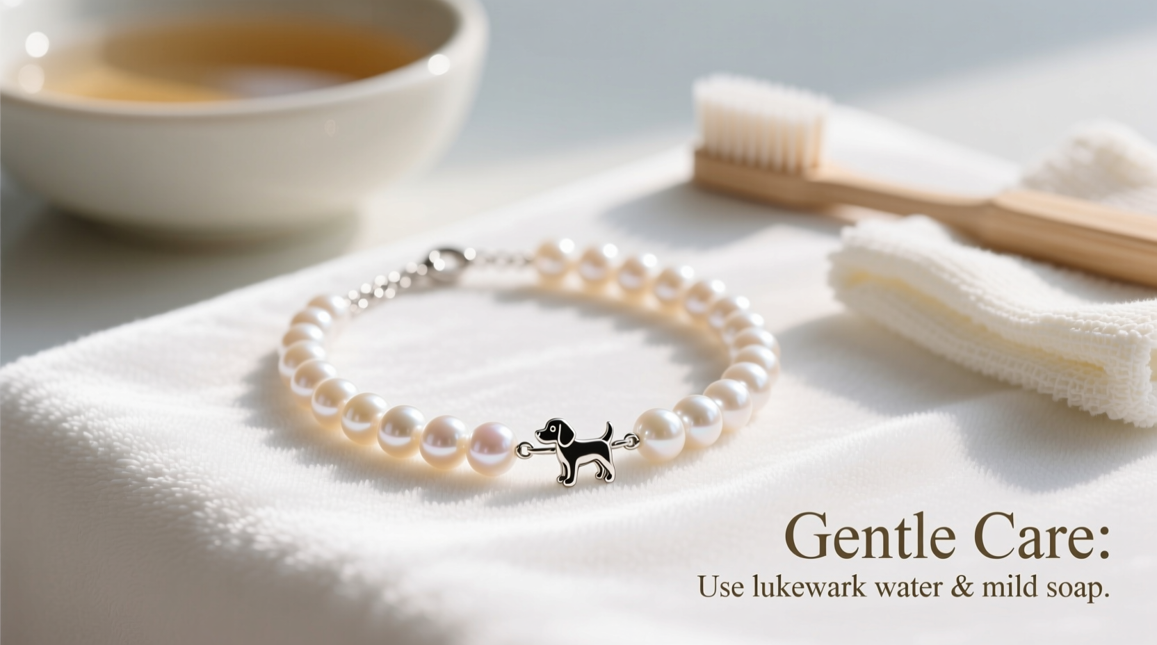 safe and simple methods to clean a pearl dog necklace without causing damage