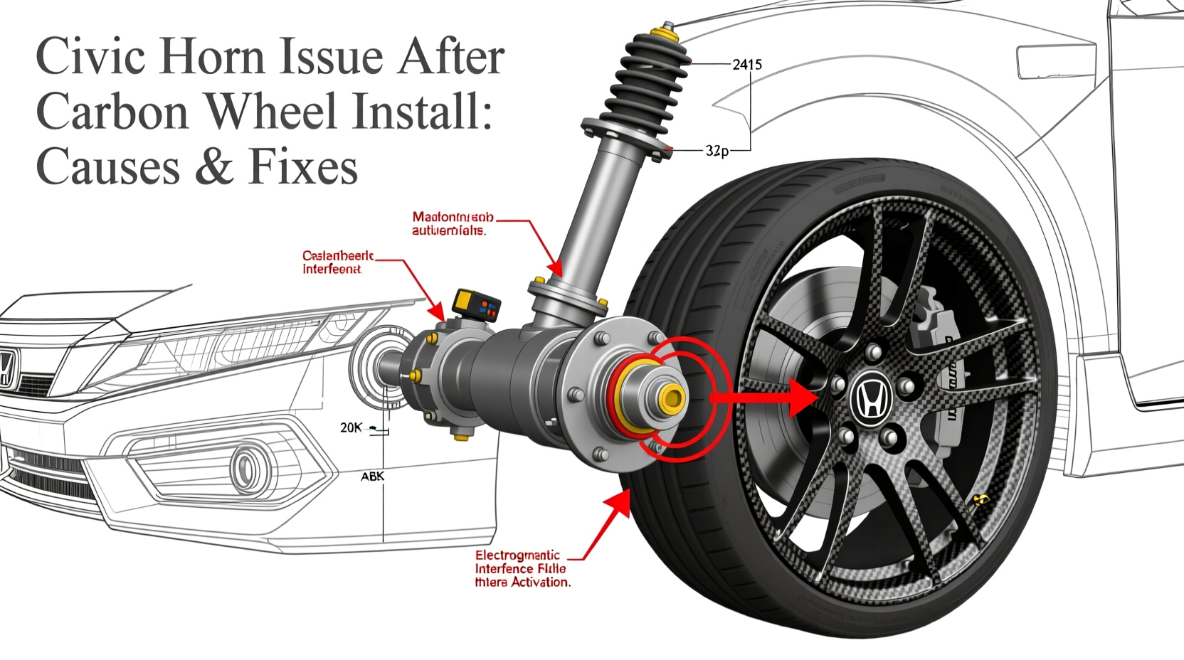 civic horn issue carbon wheel