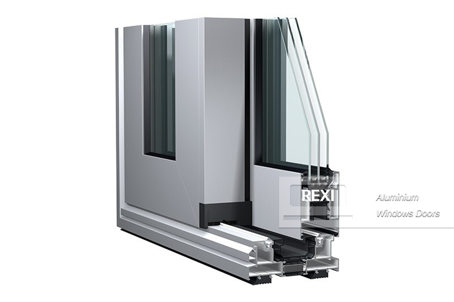 0.8mm Thickness Aluminum Sliding Doors With Double Triple Glazed Panel