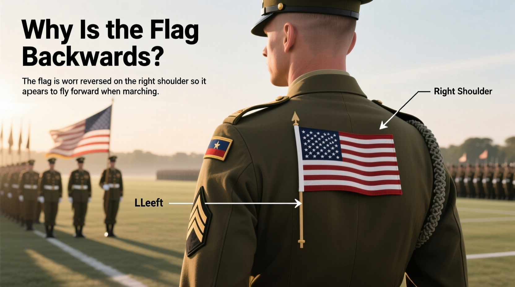why is the flag backwards on uniforms meaning explained