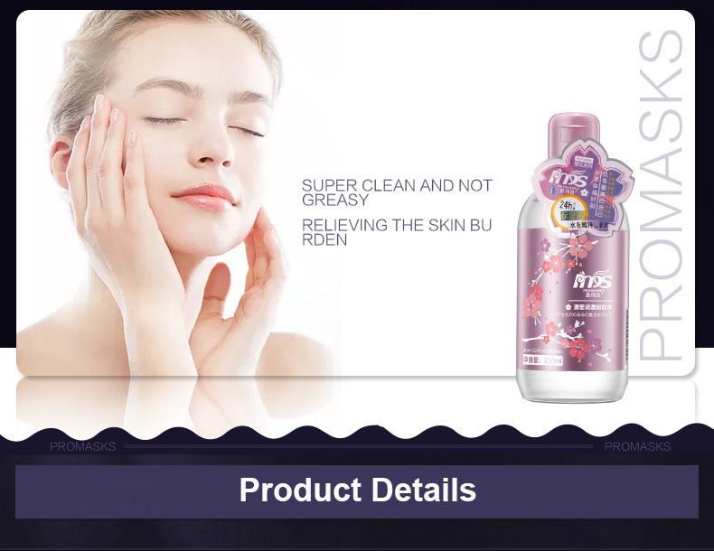 Wholesale New Design Promasks Clear Moistening Makeup Remover Water