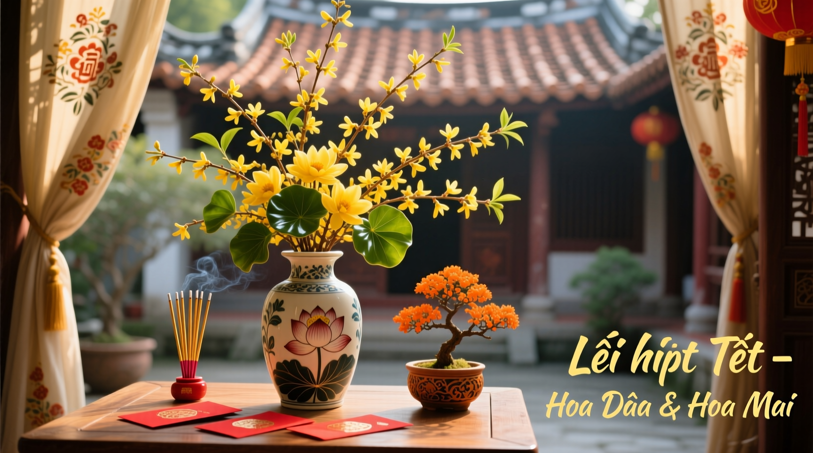 does vietnamese use forsythia for their new year arrangements