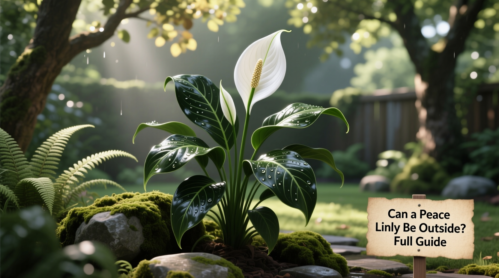 can a peace lily be outside