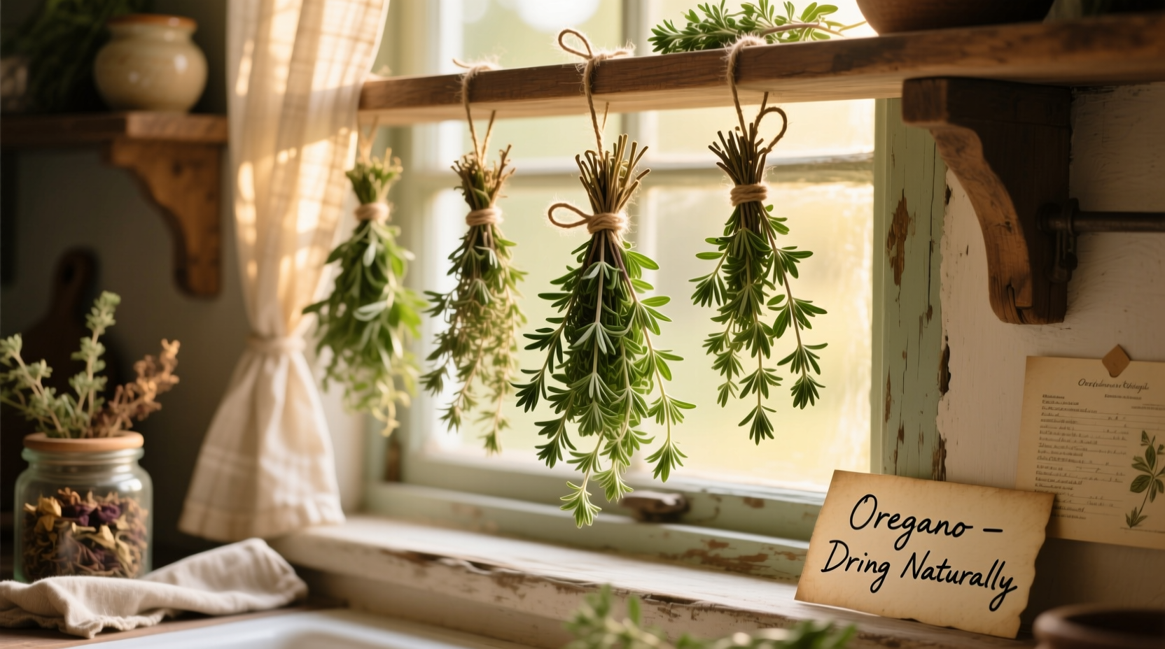 how to dry oregano naturally