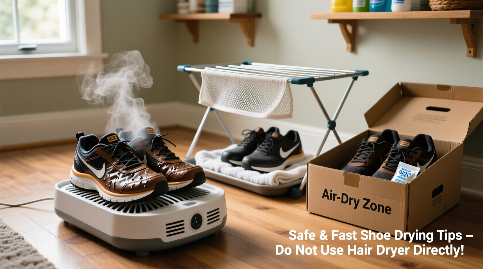 effective methods to dry your wet shoes safely and quickly at home