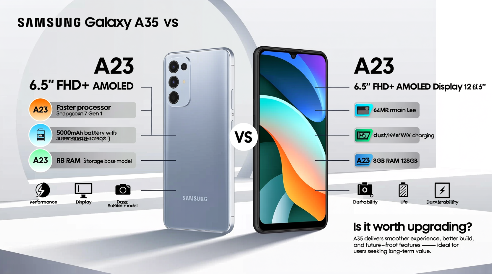 samsung a35 vs a23 is it worth upgrading what am i really getting