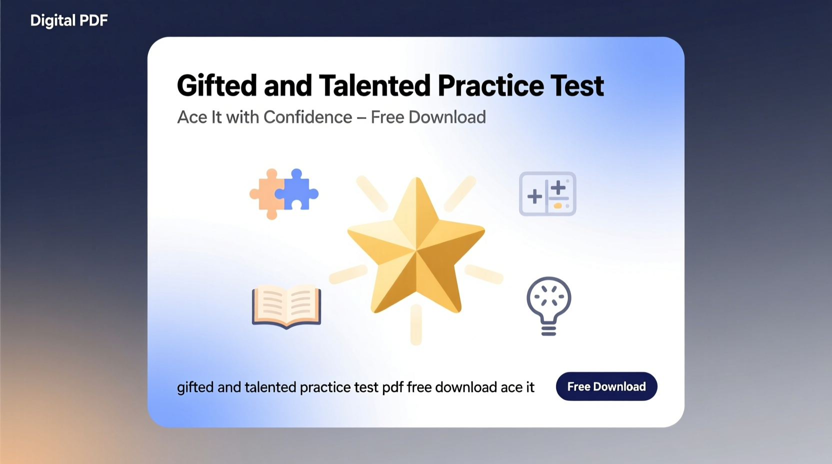 gifted and talented practice test pdf free download ace it