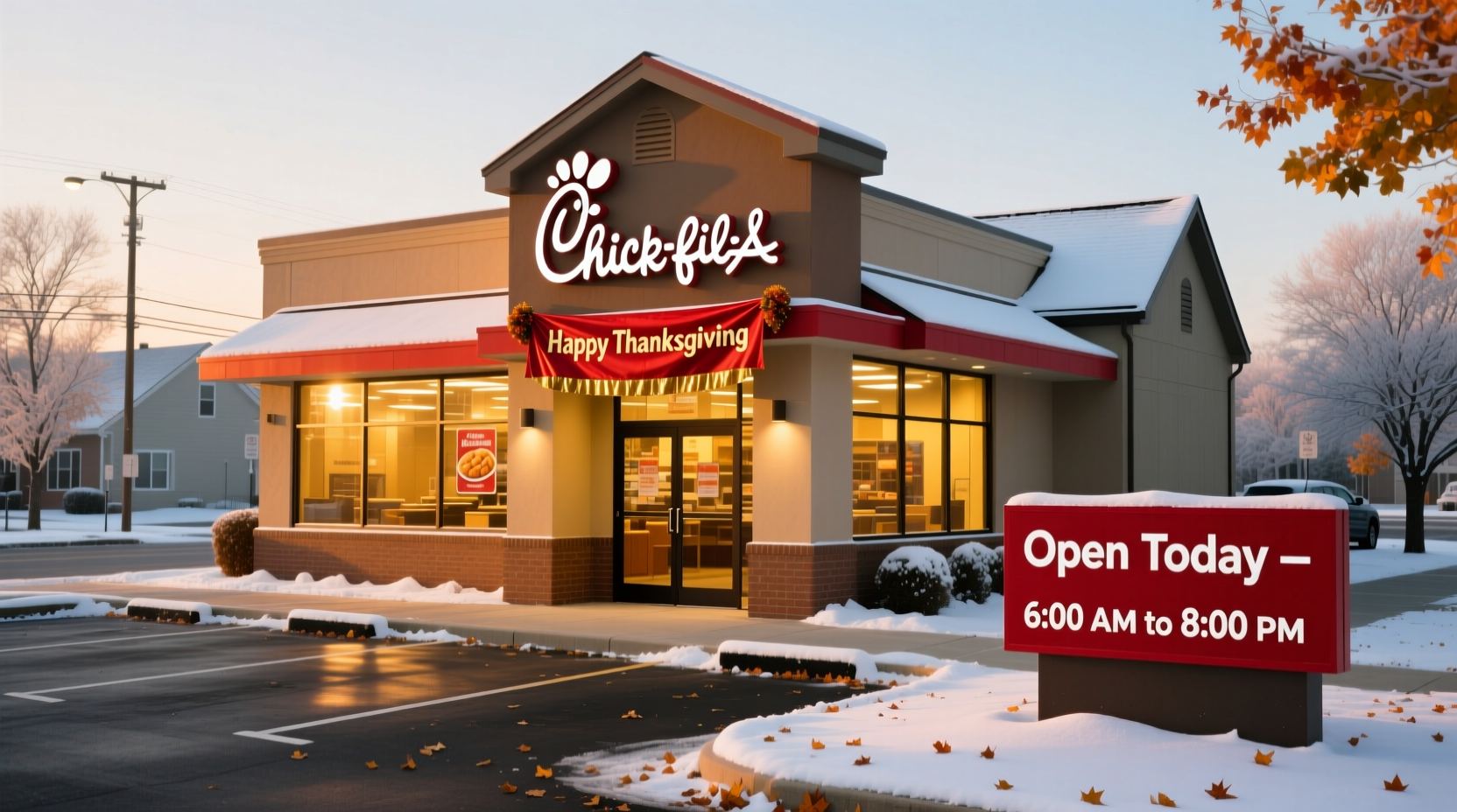 is chick fil open on thanksgiving