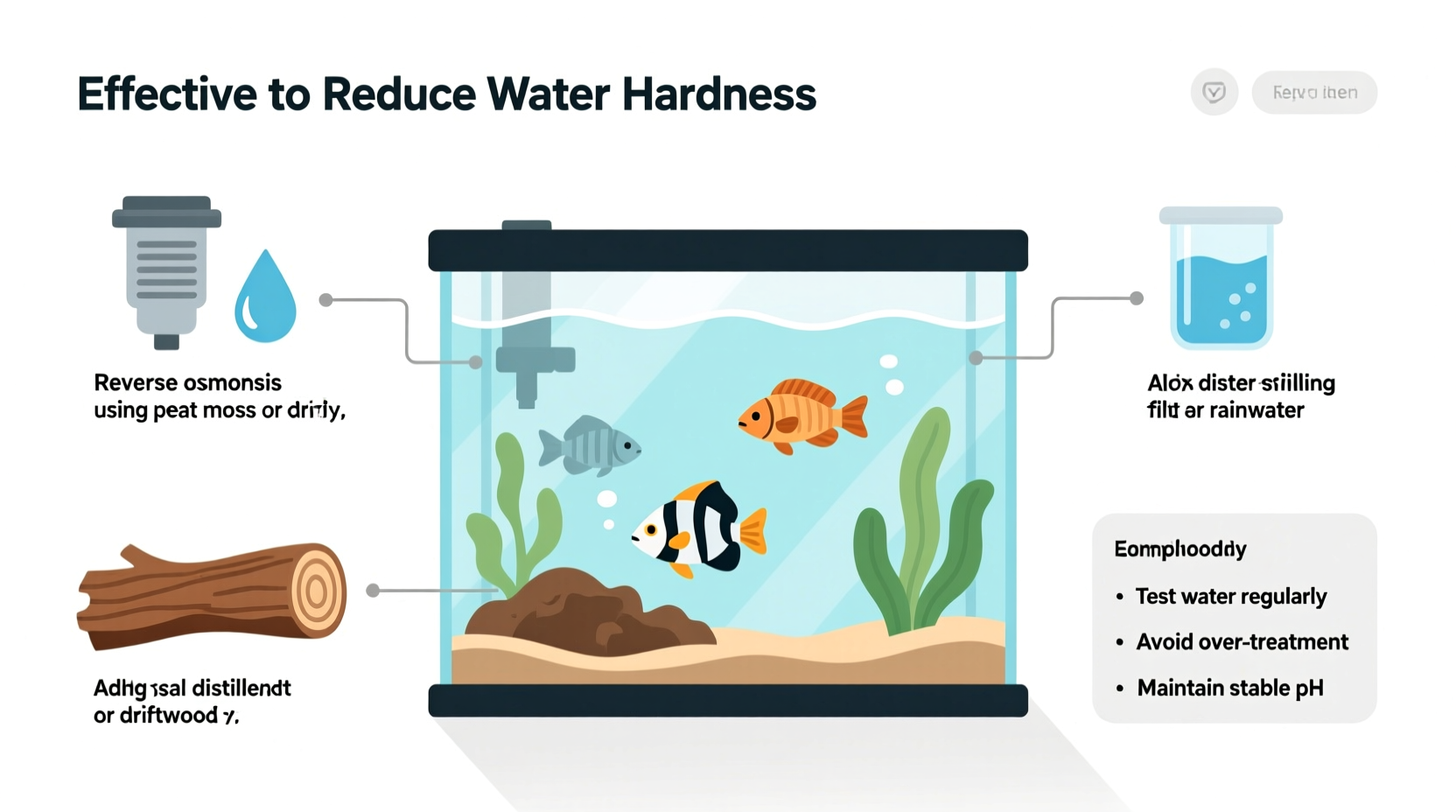 effective methods to reduce aquarium water hardness for a healthy fish environment